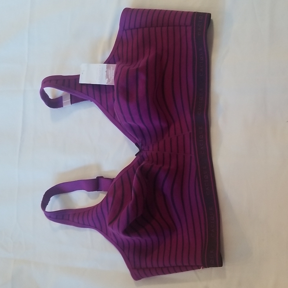 CACIQUE UNLINED FULL COVERAGE NO-WIRE BRA THE COTTON  COLLECTION